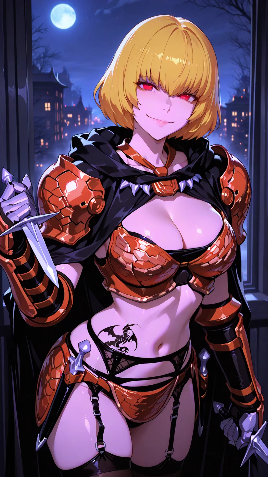 (perfect composition),(zelda totk reimagined as a corrupted dark queen by ganon  )+++, sfw++,masterpiece, best quality, high quality, illustration, film grain,(perfect female )++, beautiful detailed eyes,  (symbol of evil:1.2),milf zelda,  woman, (evil smile:1.1), (villain, dark heroine:1.2), (perfect female proportions:1.1), (seductive eyes:1.2), eyeliner, mascara,  makeup, (seductive smile:1.2), (mature woman:1.4),masterpiece, best quality, high quality, illustration, film grain, 1girl, (glowing evil red eyes), evil grin, crazy eyes, (high resolution, masterpiece, ultra best quality, insanely amazing hyper fine extremely detailed, official:1.4) dark heroine anime girl with short hair in a dark and evil place, extremely detailed artgerm, (official:1.4), dynamic composition, (solo girl:1.4), {sfw}, masterpiece, ultra-detailed, iconic attack, dominatrix, spiked collar, dark kingdom, bad end, 1girl, solo female, solo focus, mature female, standing, full body, looking at viewer, dark zelda totk, dark queen, evil, corruption, contrapposto, mind break, blond hair, (short hair:1,5), evil smile, lips, eyelashes, evil grin, dark aura, thigh_clothes, ,alternate costume, , (intricate details:1.12), (intricate details, hyperdetailed:1.15), hdr, dungeon, (at night:1.2), fireplace, warm light, dramatic light, cinematic,creepy dungeon, dark aesthetic, goth aesthetic, creepy, ominous background, dark atmosphere, death atmosphere, green and red atmosphere, evil dungeon background, gothique, faint darkness, ((red glow  tattoo)), 