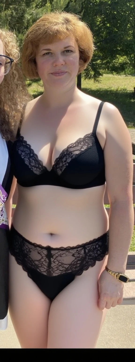 raw photo, cute woman, wearing wet tena, standing in a field, full body photo, black crop top, pale skin,