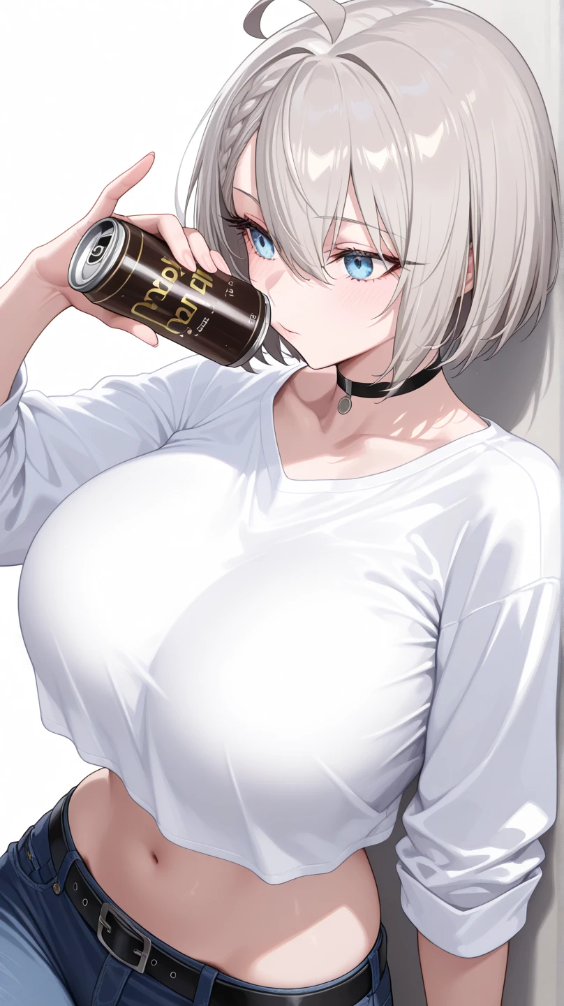 anime girl with a drink in her hand and a bandage on her arm, menina anime sedutora, Neferpitou, com uma bebida, anime girl drinks energy drink, Gapmoe Yander, segurando uma bebida, de meninas da linha de frente, Melhor Anime 4K Konachan Wallpaper, com um canudo, Oppai, , Konachan, Shikami
