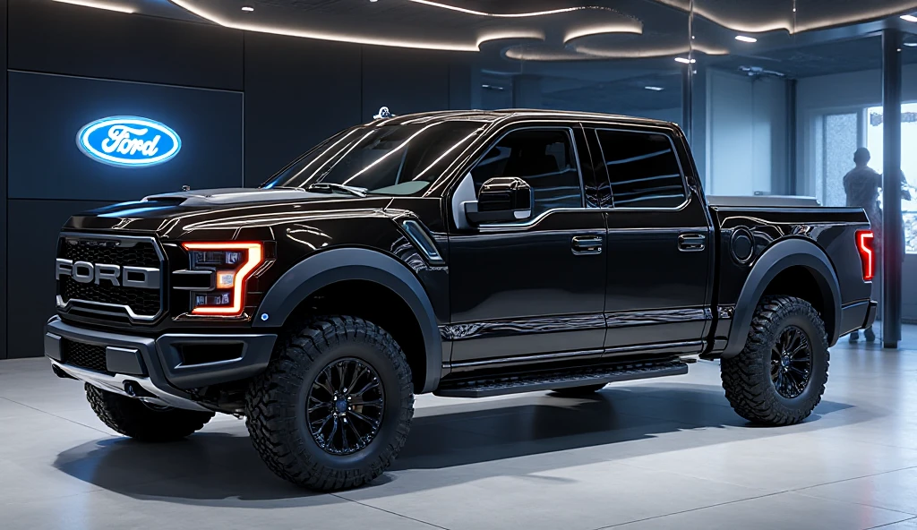 F150 Rapter Side View A side view full hd gleamy shiny Olay colour 2026 ford f150 raptor in ...