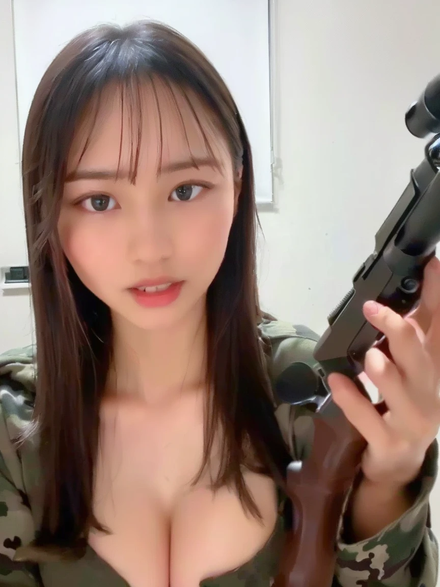 young girl,  Japanese, ?????, AK-47 gun