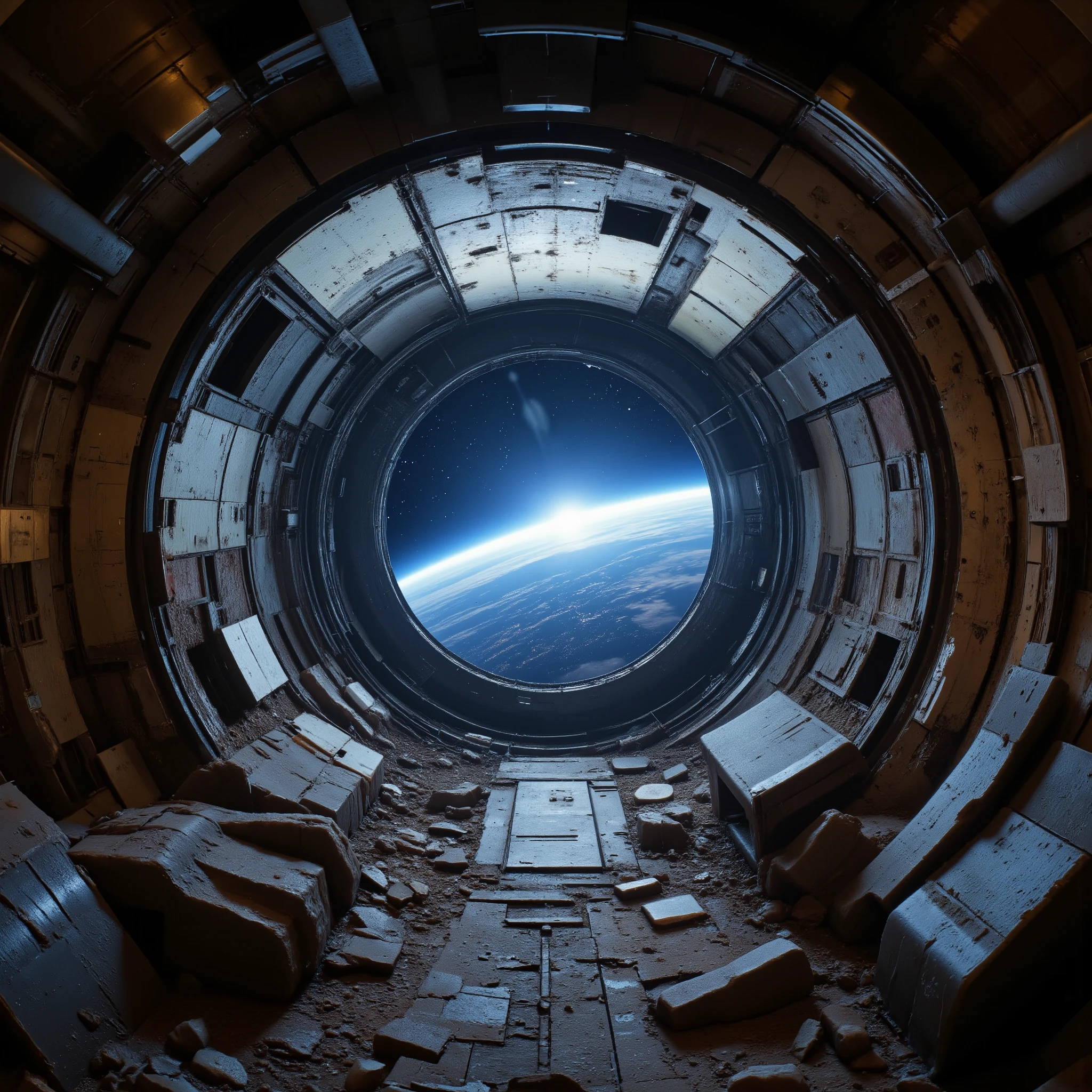 ウルトラand high precision、very detailedな、24K,Highest Quality, very detailedなCG, and high precision, clear image quality, Clear Focus, rich contrast, An abandoned space station with no space cemeteries、(braley to imasa, only), (very detailed, space station space Station space station space station space station space station for artificial satellites that are no longer needed, giant planet background), (4K, 8k, extreme details, Super high quality, high definition, High Fine, high definitionR, high dynamic range, octane render)、Rusty interior、peeling part only、Messy、Miserable、take an image of the rusty interior of a space graveyard、drifting without sound、blue, beautiful, the shining earth visible far from the window、それが存在することのonlyの証拠です。faintly shining numbers々Star 、 artistic pictures, Is transcendent, very detailed, Clear Focus and contrast, Very Clear Picture, (very detailedな, Strengthen, Boost) effect, (Clear Focusとcontrast,    seamless   , contrast, gradation to the left only for the line of sight) effect, 