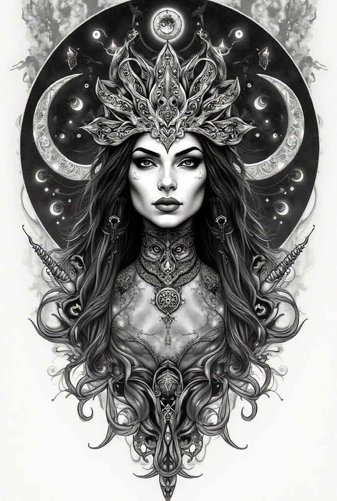 Por Joe Madureira, (duotono , Surrealismo pero extremadamente hermoso.:1.4), (Detalles intrincados, Obra maestra, La mejor calidad:1.4) , monocromo, contraste, tono, textura, Detallado, monocromatic, , Mirando al espectador