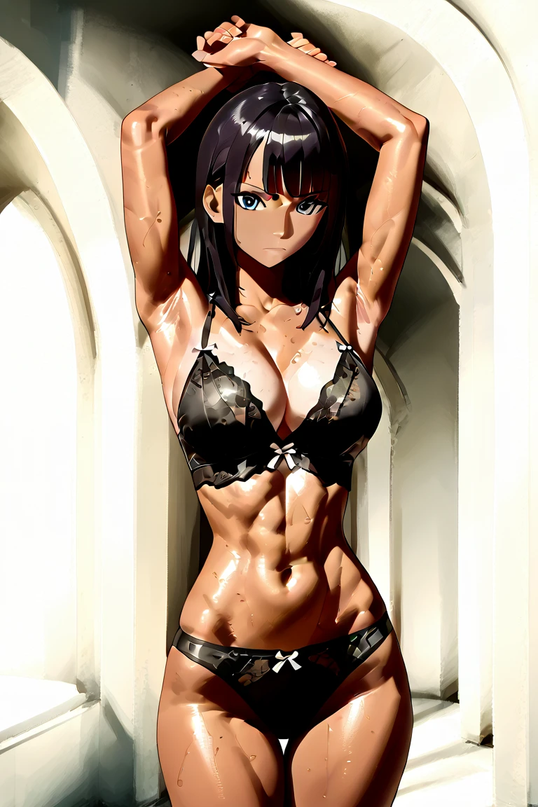 Woman lion, lion ears, cabelo preto, corpo proporcional, olhos azuis, warrior girl, musculosa, Black hair, cabelo volumoso, cores vivas, cores quentes, Big body, olhos perfeitos