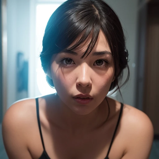 cinematic film still  <lora:Hollywood Cinematic Film style v1:1>
A dramatic cinematic photographic image of a woman with a tattoo on her ,1girl,solo,looking at viewer,open mouth,black hair,upper body,lips,tattoo,sports bra,realistic , Commercial advertisement themed, sharp, detailed, epic photography, artistic, creative, dramatic light, cinematic style, Kodak film style, different lighting style, different color style, different background, different scene, different person, different people, different race, different gender, 8k resolution, Television advertisement Hollywood Cinematic Film style . shallow depth of field, vignette, highly detailed, high budget, bokeh, cinemascope, moody, epic, gorgeous, film grain, grainy