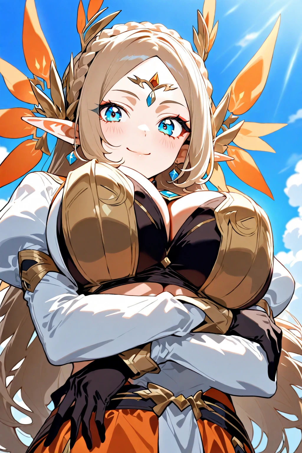 score_9, score_8_up, score_7_up, score_6_up, rating_questionable,
HEArchmage, voluptuous, mature woman, blonde hair, helmet, jewelry, solo, armor
large breasts, curvy,
heavy breathing, trembling, blushing, aroused, wavy smile, embarrassed,
POV, breast grab,
 <lora:High_Elf_Archmage_PonyXL_Total_War_Warhammer:0.65>