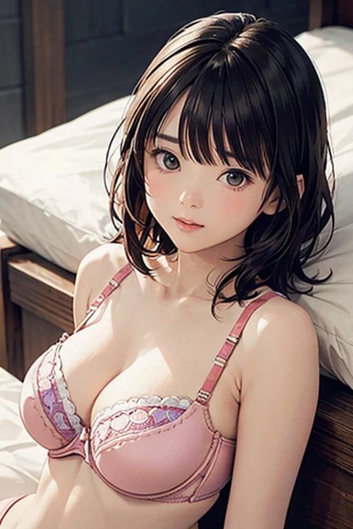 top-quality、lighting like a movie、Sister 1(Wearing yellow bra and yellow panties)、small tits、Crawl  on the bed and spread your legs、embarrassed from、small tits、tiny chest、Slender Line、full of sweat、red blush、