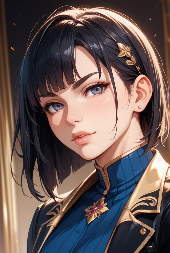 223 Short Hair, 20-year-old woman, A kind smile, (Luxurious stables), (Rembrandt-style painting), ((machinery suit,Clothes with short sleeves)),I can see your abs