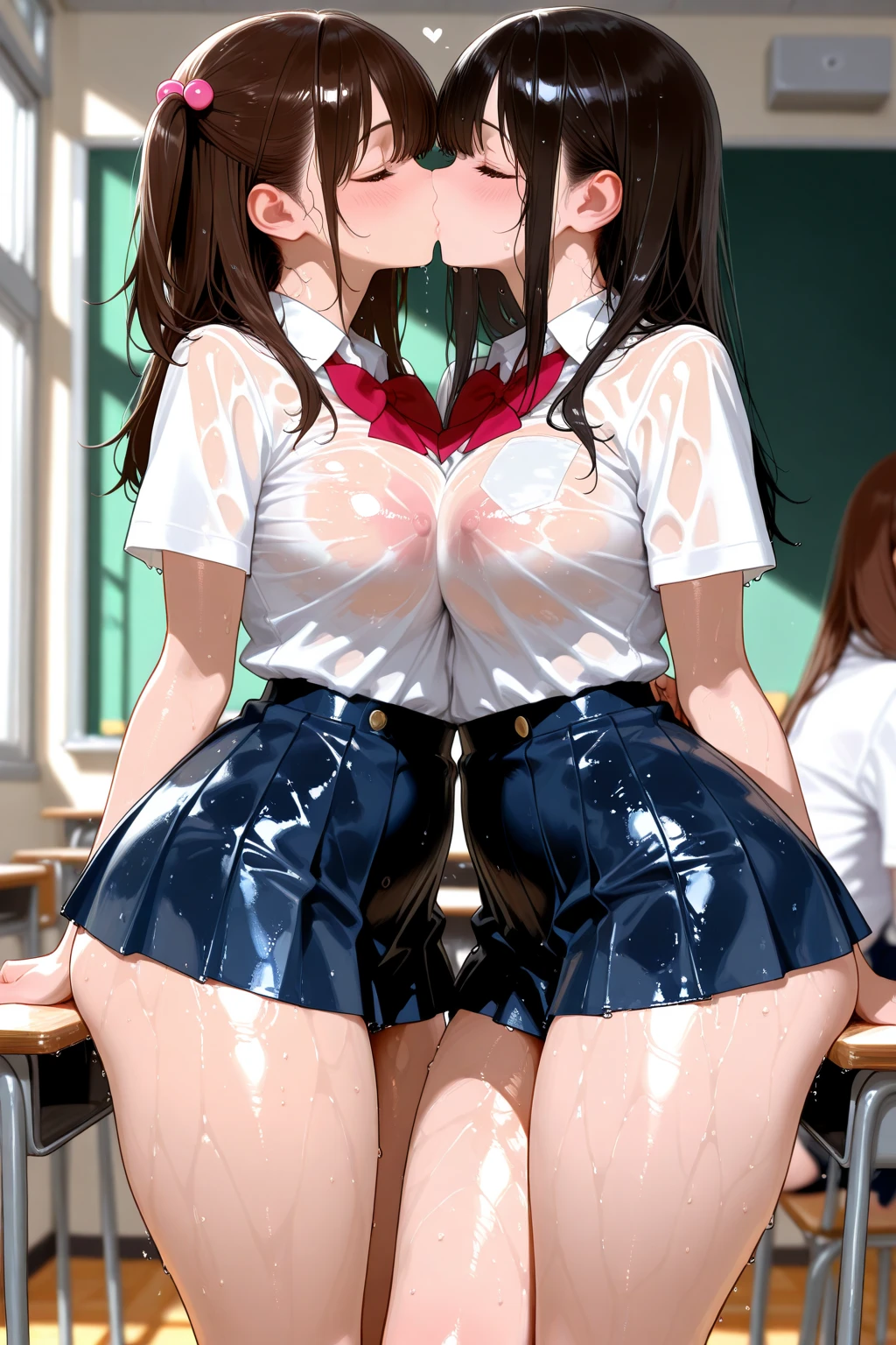 (((masterpiece,Highest Resolution,4K High Resolution,Crisp image quality:)Pussy juice(Detailed Hair,)(Inserting a  into a beautiful pussy)((Beautiful black hair teacher,Insurance Classes,Masturbation lesson)(Elderly woman:1.2)Beautiful big ,Beautiful nipples,blackboard,Pupil,Chalk,Blushing and shy, she  wide,Tight Skirt,blouse,lipstick,Pussy juice(Showing  nearby)