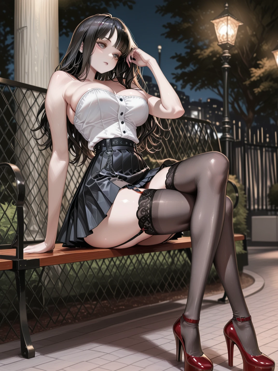 (masterpiece:1.2, highest quality), (realistic, photorealistic:1.4), (masterpiece:1.2, highest quality), (realistic, photorealistic:1.4), beautiful illustrations、Bow tie staring at the audience,Front view, (((bunny girl clothes,:1.8, ,2 women,blonde and black hair))) 25 years old、perfect face, Cute symmetrical face, shiny skin,random hairstyle、Big eyes, droopy eyes, long eyelashes、beautiful thighs、Tall and beautiful hair, beautiful face, fine and beautiful eyes, beautiful clavicle, beautiful body, beautiful breasts, beautiful thighs, beautiful feet, beautiful fingers, beautiful feet指,((fine fabric texture)), (beautiful scenery),(casino background), Standing side by side, (smile),  (((skirt, I can see your pants))),black stockings,garter belt