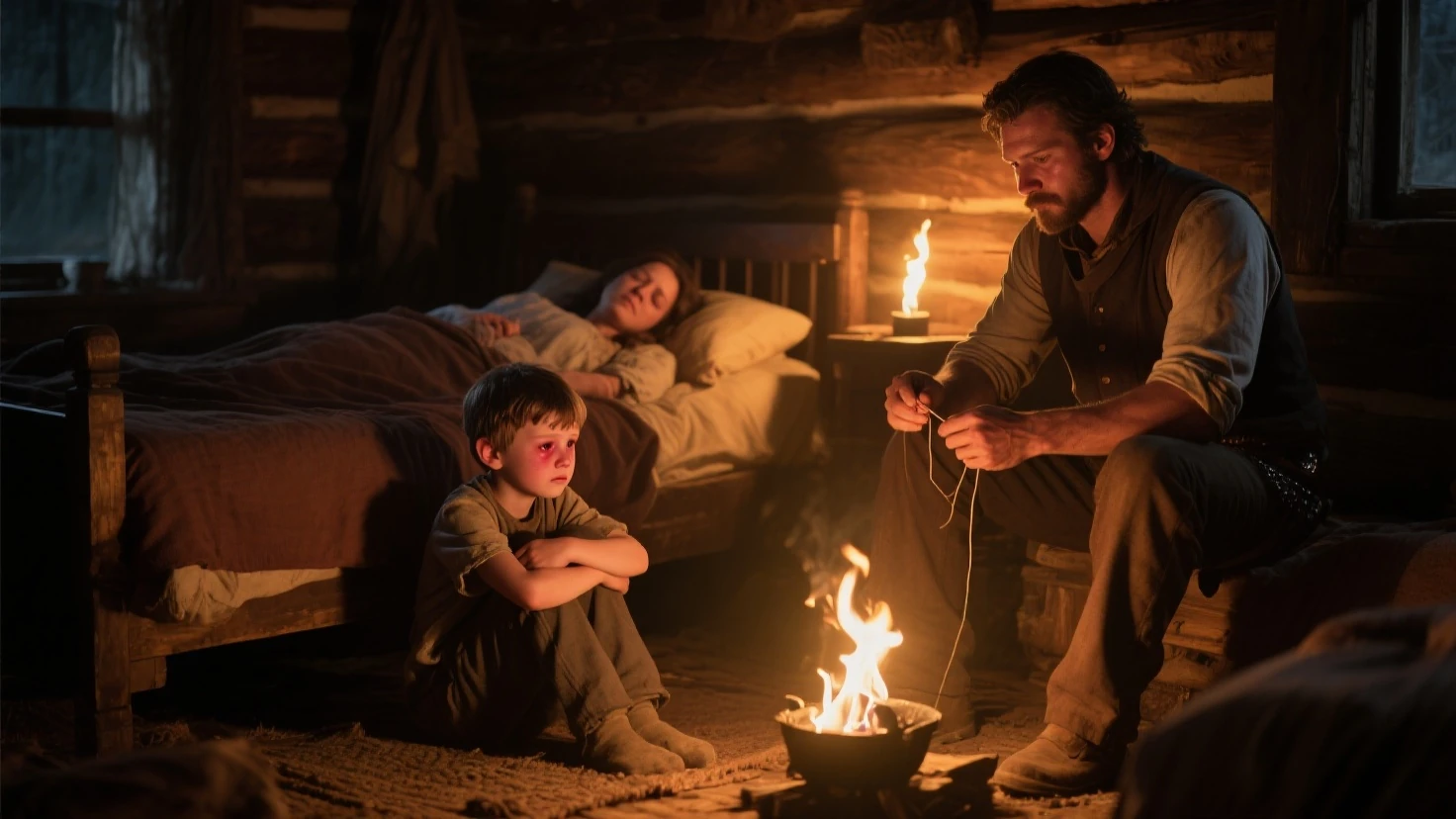 young white female and young white male sleeping on same cot, in boy scout field tent, space where second cot should be is empty, camping gear inside tent, lantern lighting, sleeping bag, realistic, photorealistic, high quality, detailed, 8k, masterpiece, natural lighting, warm tones, cozy atmosphere, adventure, outdoor, camping
