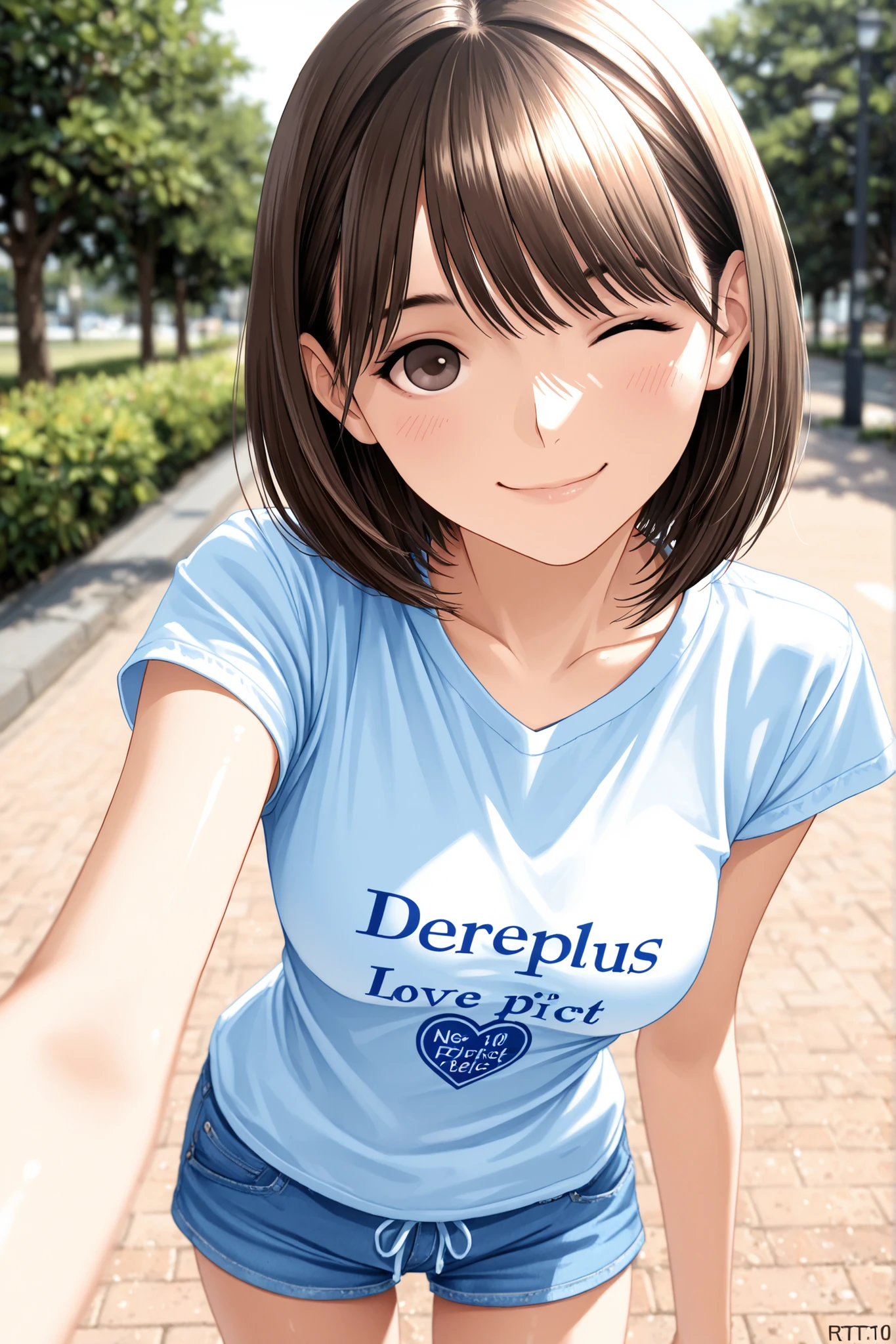 1girl,,,bow,((wink)),viewers nearby,(close-up face),skinny,Outdoors,,ultra high res,Very Detailed,8k,perfect lighting,high res,
,,, ,
,,
,
,
、
.
,,,,
.
.
.
.
, ...
.
.
、,
,( masterpiece, best quality, high resolution, ultra high resolution, pixel perfect, depth of field, 4K, RTTX10.0),
、Anegasaki Nene, love plus、shiny brown short hair, beautiful brown eyes, smiling face, , (fine grain), , highly detailed face,, (masterpiece:1.2, best quality), ((only1 girl)), ((cowboy shot))