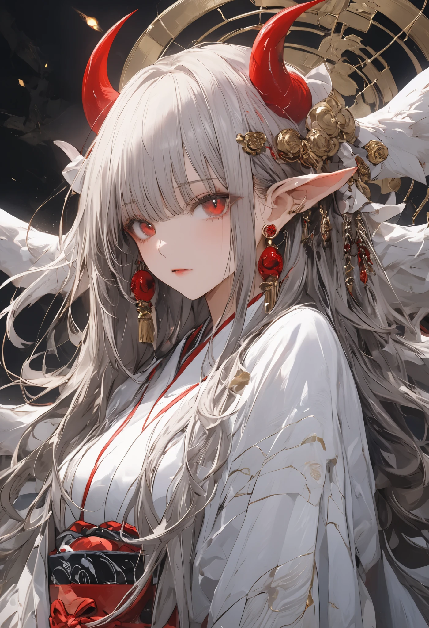 high quality、details、Realistic、100体のspecter、specterを率いる少女、scramble crossingにおいて、Hyakki Yagyagyayo、Phosphorescence in the Dark、Ancient Japanese numbers々specter、fear、masterpiece,(masterpiece),fuill body ,best quality ,(Highest Quality), cinematiclighting ,(cinematic lighting)、beautiful detailed eyes ,eye detail connected to an electric wire,uitra-detailed,(超details),highresolution, (high definition),8k,8K resolution,official art,(official illustration style),Bright Red and Blue Tones、Intense color saturation、Exquisite Lighting、Creative Composition、Exquisite Digital Painting、Hyakki Yagyagyayo、Mysterious Light and Alien Demons、古代のfearが真夜中に練り歩く、Hyakki Yagyagyayoを率いる女の子、scramble crossing、Red Demon、Blue Demon、Big Men with Horns、Holding a metal rod、Paying for the Deity、the first kid、Rokurokubi、Teasing Me、Kappa、Snow Maiden、Tengu, etc.、A wide variety of traditional Japanese variants、Ancient Gods々and Fallen Figures of Spirits