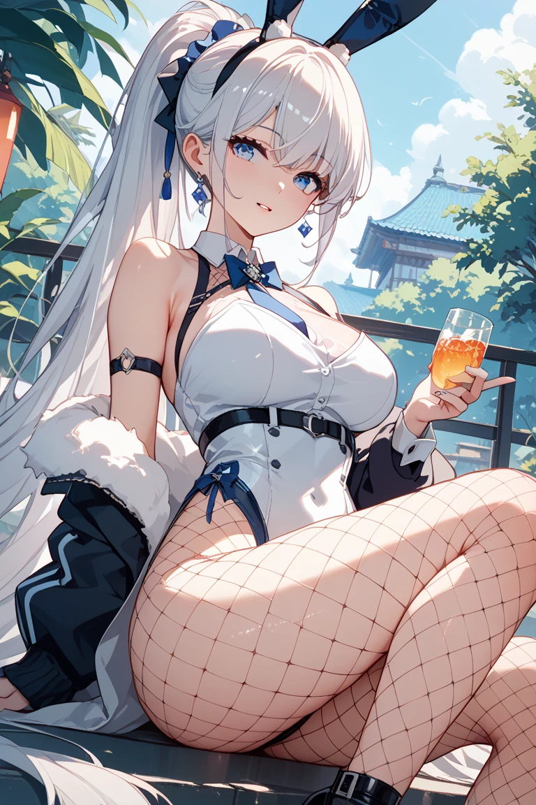 (masterpiece:1.2),best quality,PIXIV,
Anchorage ( Moonlit Boat Ride),1girl,breasts,manjuu \(azur lane\),one eye closed,dress,cup,thighhighs,long hair,large breasts,china dress,chinese clothes,looking at viewer,sitting,cleavage,bare shoulders,clothing cutout,smile,pelvic curtain,cleavage cutout,red eyes,solo,black dress,official alternate costume,holding,sleeveless dress,sleeveless,lantern,very long hair,underboob cutout,candle,holding cup,teacup,brown hair,from above,brown thighhighs,water,gold trim,table,twintails,closed mouth,night,;\),food,teapot,reflection,
<lora:Anchorage Moonlit Boat Ride_20240202152152:0.8>,
