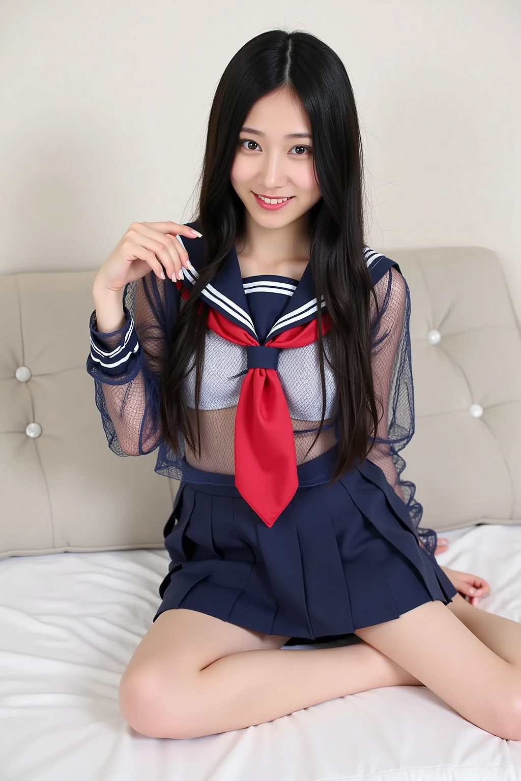 8K, RAW portrait (japanese woman),masterpiece、Photoreal:1.3、realistic, ultra high resolution, highest quality, real life photos ,( in the evening :1.1),
((((1 girl:1.5)))), (((girls showing off their panties in the room)))、(cute face:1.3)、日本の1 girl,((1 Japanese high school girl))、((1 real high school girl))、((Japanese high school uniform:1.6))、 blonde,slender body,、in the room、
big, beautiful, fine eyes, black hair,(Depth of written boundary:1.3)、 ((dark brown eyes:1.2))、(realistic skin texture:1.3)、(An immersive atmosphere:0.8、chiaroscuro:1.2) 、(show viewer:1.3)、((embarrassing))、((red cheeks:1.3))、((from belowの天井:1.2))、(smile:1.2)、((wearing very small silk panties))、((panty shot))、((woman rolling up her skirt))、((from below:1.15))、((close-up of :1.42))、(( shot))、((spread your legs to the side:1.4))