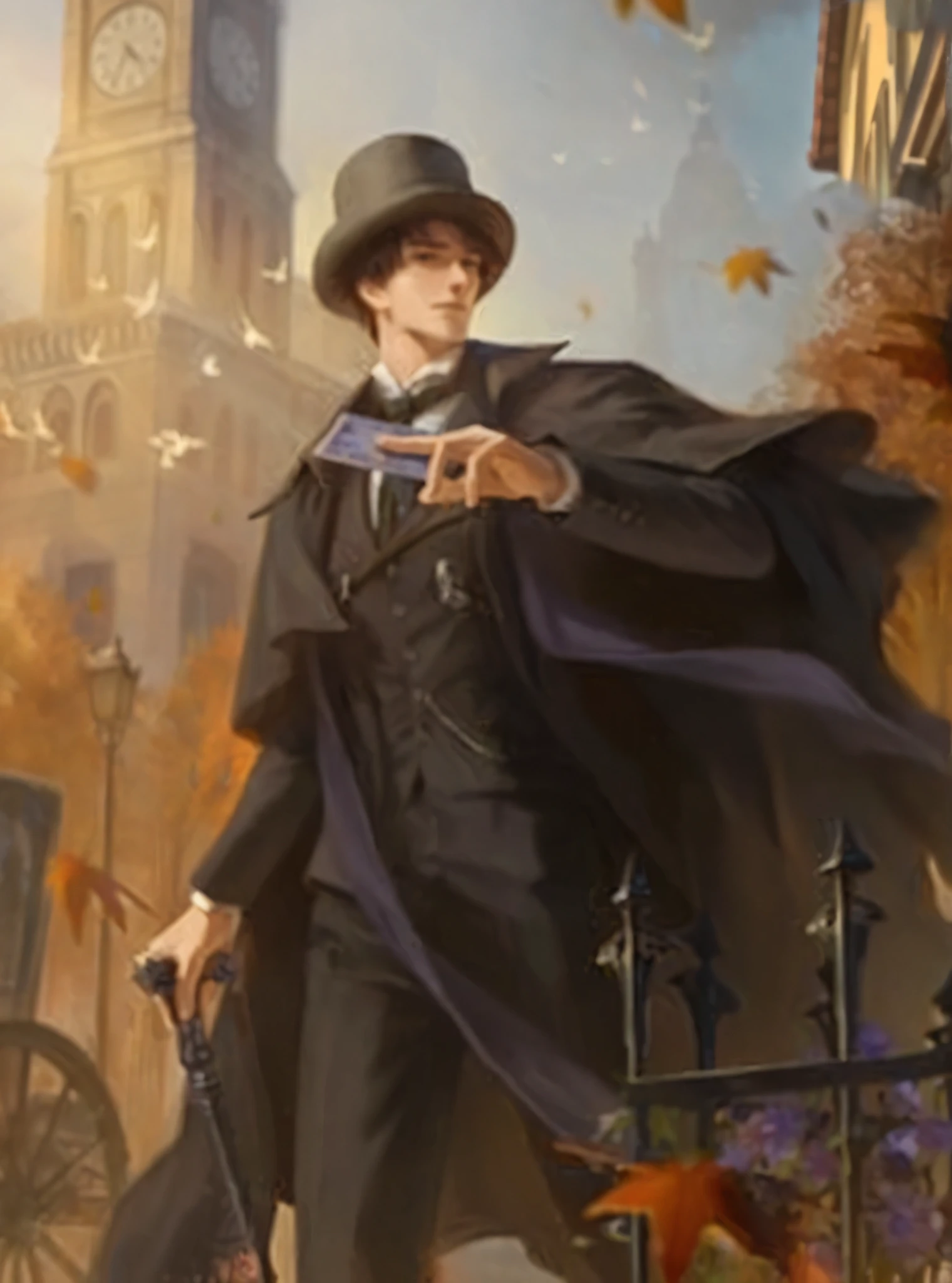 handsome anime guy, depicted in manga style