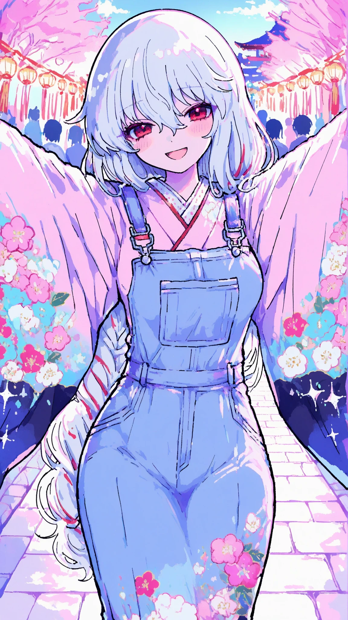 Hyakki Yagyagyayo,Japanese,specter,Bewitching,Spectators,Kimono, kimono,Parade,woman,,Overall view,,sexy,dynamic,anime,masterpiece,Highest Quality,great quality,very beautiful,Newest,