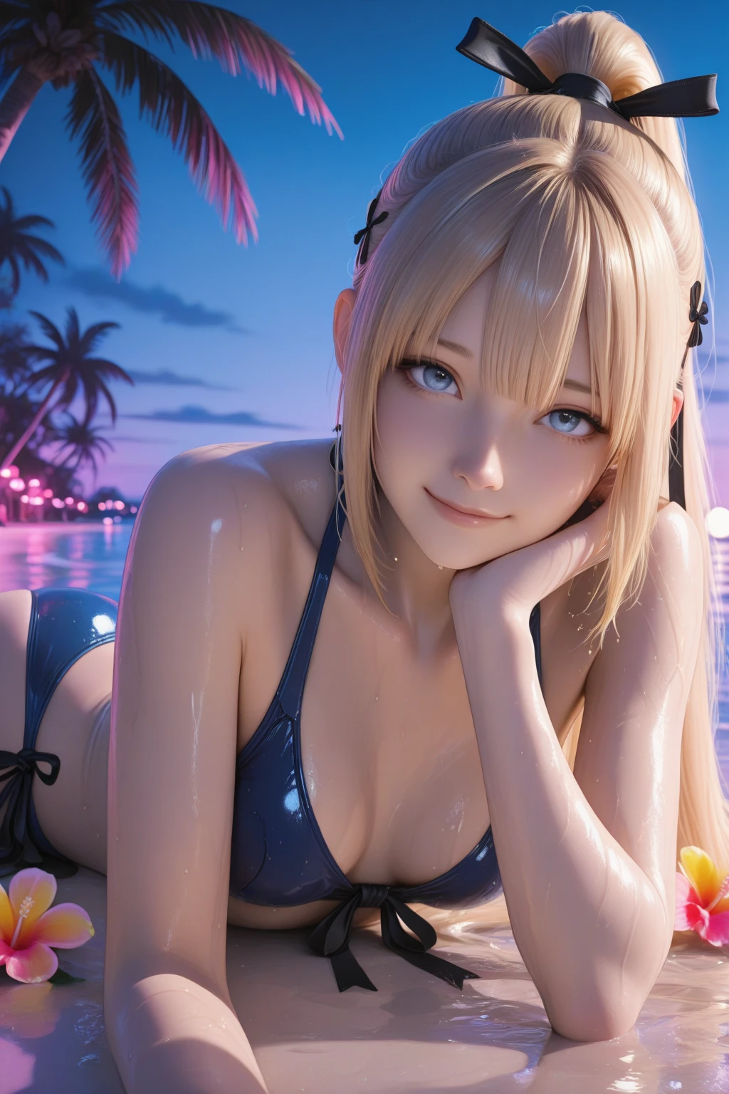 2位Very漂亮的瑞典16 歲漂亮的女孩、 white blond hair、 （（ Sexy and gorgeous   and ））、(Colorful   and ) 、Very、 shiny skin、 white skinned、 a smile、 beautiful bangs、 long and straight、 2位絲般美麗的white blond hair女郎、 shiny hair、 Extra long, super straight and flowing hair、 Eyeliner、 a small face、 Extra large firm breasts、 crystal clear ocean blue eyes、 shining with beautiful light、 Earrings, pendants, headwear and bracelets hanging from the ears、beautiful and smart girl、 Playing in the water at the outdoor beach and taking a full body photo of two people、 Looking to the future