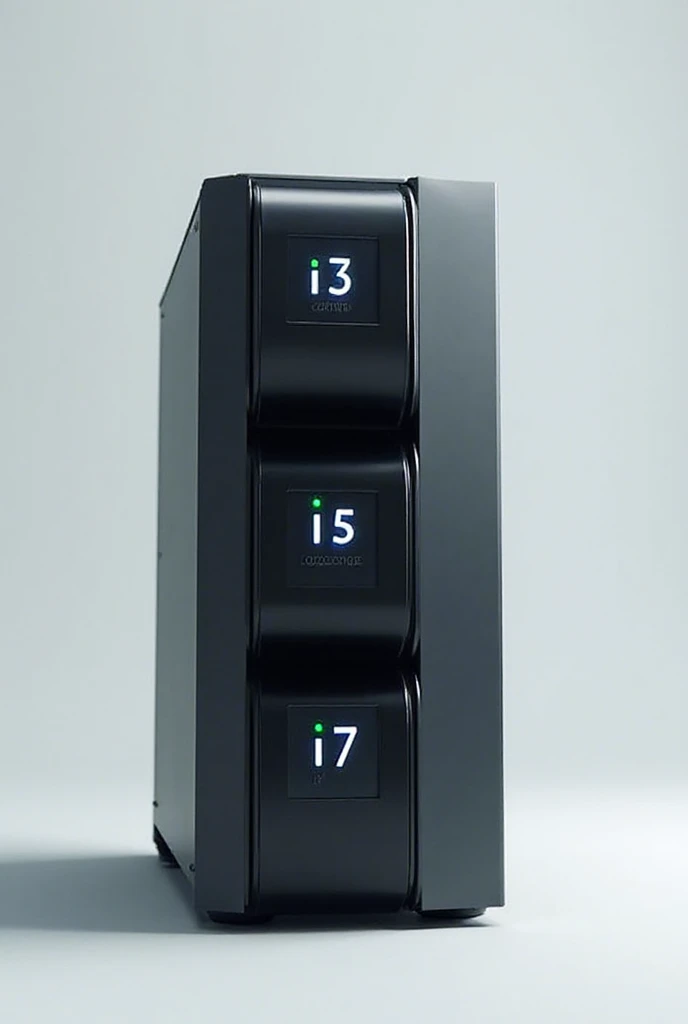CPU tower with “3 floors” labelled i3 → i5 → i7 (representing ...