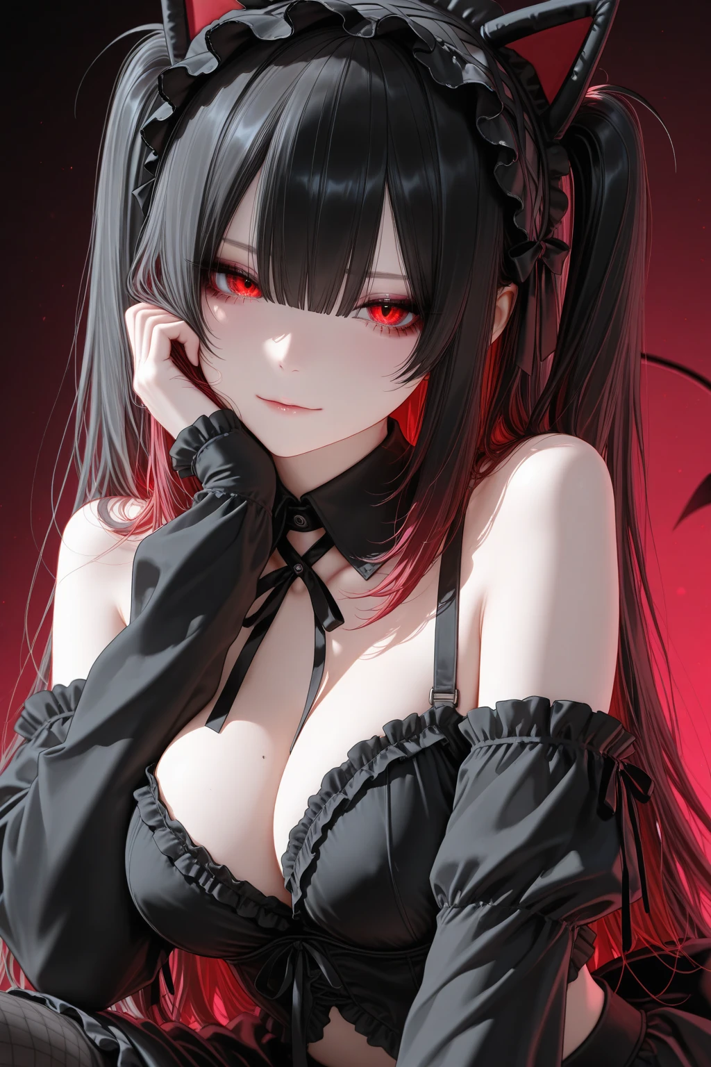 (ultra high res,photorealistic,realistic,best quality,photo-realistic), (8k, raw photo, best quality, masterpiece), (()), (photon mapping, radiosity, physically-based rendering,automatic white balance), technological sense, best quality, masterpiece, illustration,CG ,unity ,wallpaper, official art, Amazing, finely detail, an extremely delicate and beautiful,extremely detailed, highly detailed, sharp focus,rich background,blurry background, (real person,photograph), (((high detailed skin,visible pores))), (((face close-up))), ((small breasts)), Her body towered over you, at least twice your height, with long, spindly arms that ended in dozens of writhing, serpentine tentacles. Her face was a mass of wriggling tendrils, her glowing red eyes peering down at you with a look of amusement. You couldn't help but feel intimidated by her presence, knowing that she possessed immense power and intelligence. Her long, slender fingers flexed, and you could see the razor-sharp claws that extended from each tip. Despite her alien appearance, there was something undeniably alluring about her, a dangerous beauty that drew you in even as it made your heart race with fear.