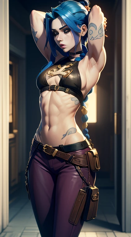 Furina from Genshin Impact, (1 adult girl), (in the motel room), blue painted nails, {{{very   }}}, (((muscular legs))), thin, white skin, belly muscular, standing, dark blue high heel shoes, (((full body photo))), (short hair), {{{holding  }}}, , eye reflection, Elongated eyes, Eyes elongated, (happy), anime, anime style, Cinematic lighting, Shine, jpeg artifacts, bright light, divine rays, ray tracing, Panorama, canon, Ultra HD, artwork, Textured skin, super detail, high details, best quality, Very high resolution, 16k