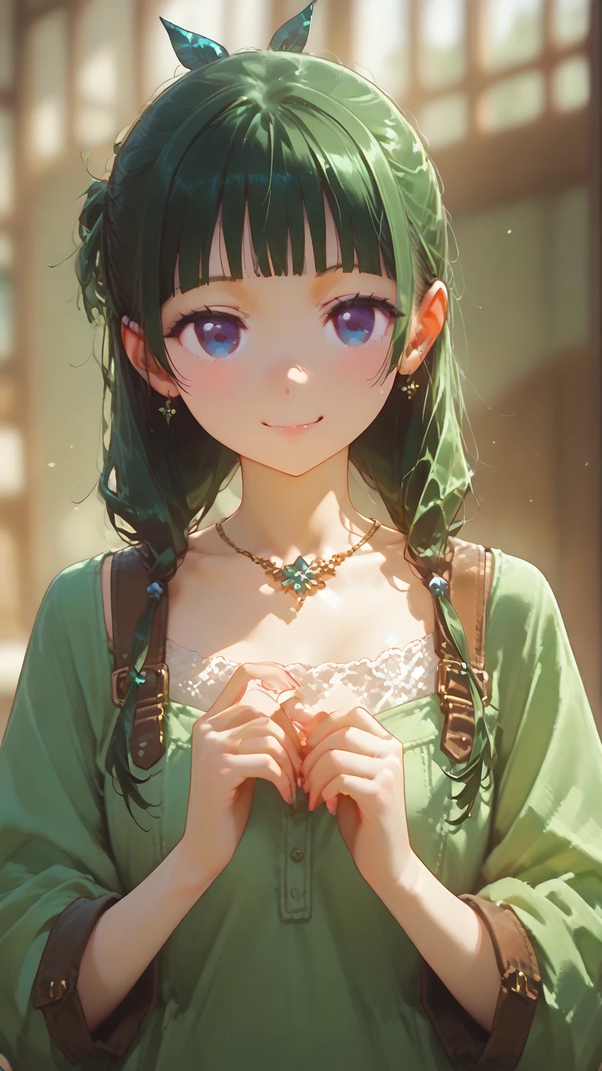 (Masterpiece, BestQuality:1.3), (ultra detailed:1.2), (hyperrealistic:1.3), (RAW photo:1.2), High detail RAW color photo, professional photograph, (Photorealistic:1.4), (realistic:1.4), professional lighting, perfect , (Big Breasts:1.2), (blush, detailed face), (cheerful Smile:1.5), Trending Hair&Trending Hairカラーをランダムに, earrings, necklace, bracelet, sexly,  sexly, Random sexy gravure poses, (A beautiful pink-haired woman in a green dress、She is smiling and posing sexy while playing with flowers in a spring botanical garden.。:1.3)