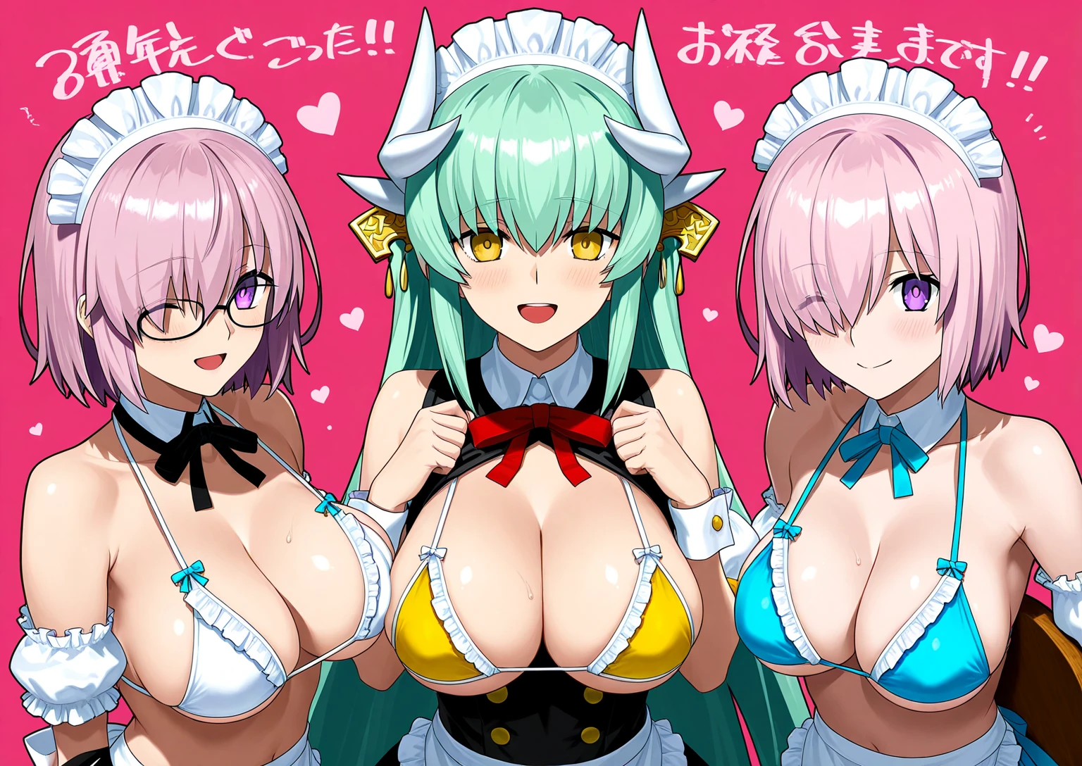 (((pink skin:1.5))),(short hair),(green color hair),(Black Sclera),((big breasts)),((slender)),((highest quality)), ((masterpiece)), (be familiar with), Perfect Face,succubus woman,Demon woman,demon horn,demon wing,demon tail,crotch tattoo,smile,squat,1boy,penis,reverse sex,riding sex,Leg spread,squat,semen