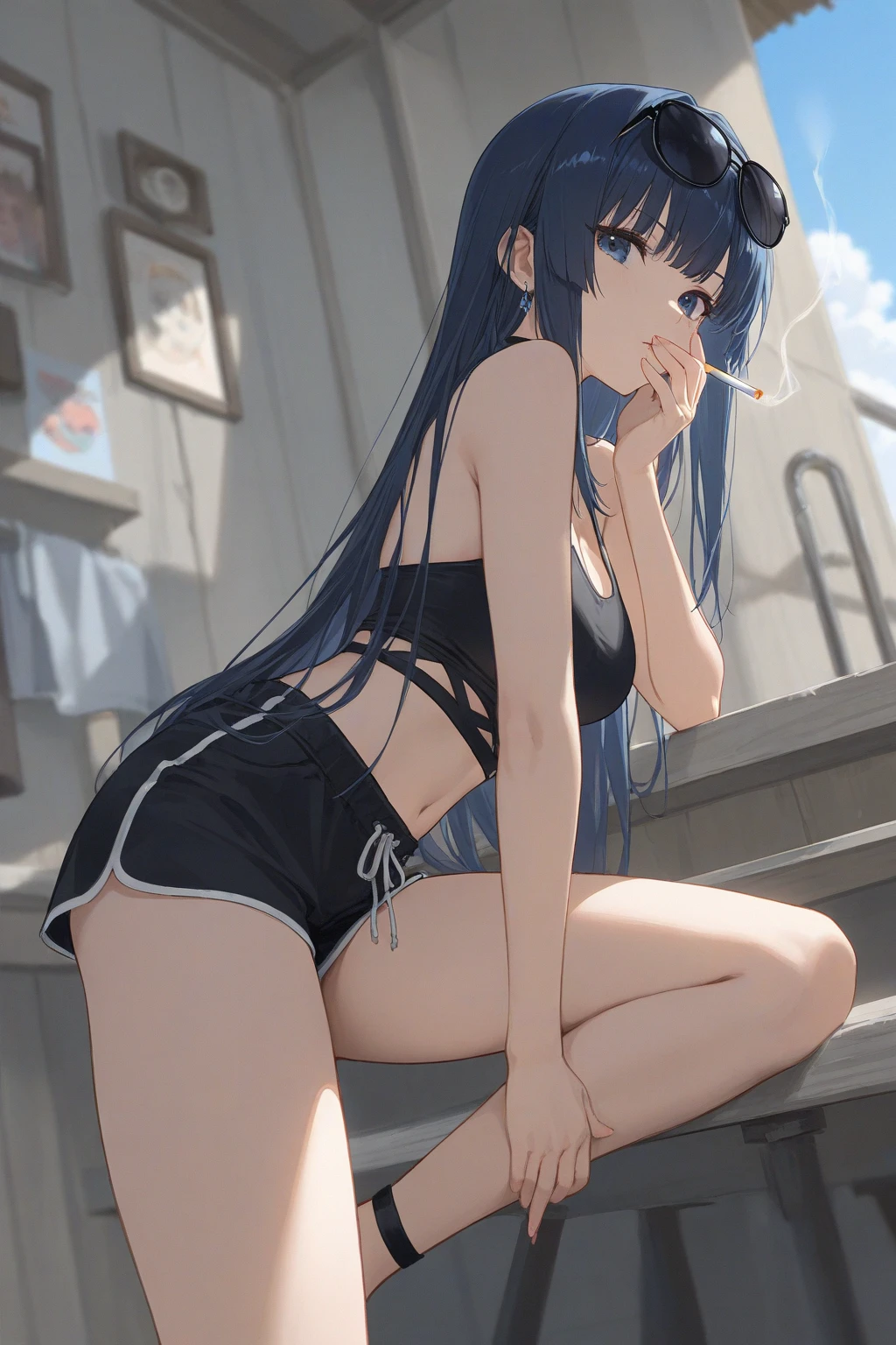 Ala Fed woman in bikini posing in front of brick wall, photo of Yasutomo Oka, flickr, Shinhanga, young skinny gravure idol, Japan model, young pretty gravure idol, slim girl model photo, young sensual gravure idol, bikini, outfit: bikini, swimsuit, beautiful attractive teen, sexy