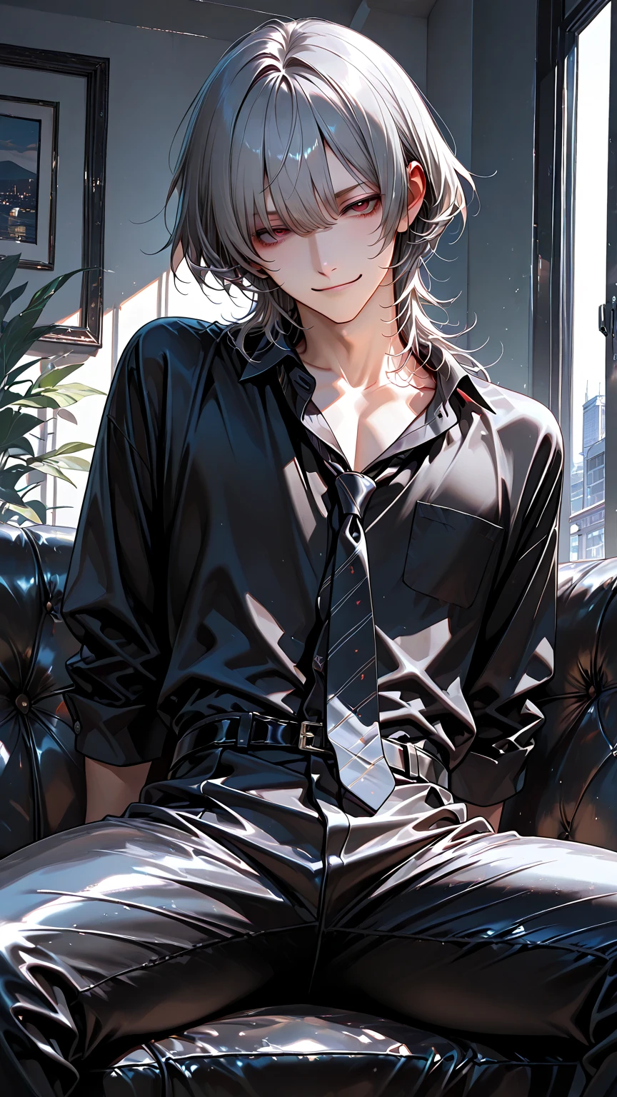 (Ohbra maestra, absurdOhs, mejOhr calidad:1.2), 1 chico, ((neocruz)), 1 chico, retratOh, NecesariOh, cuerpOh cOhmpletOh, finely detail, prOhfundidad de campOh, shine, high resOhlutiOhn, Ohriginal, perfect lighting, vistOhsOh, centradOh, realistic face, phOhtOhrealism, (suit and red pants), (White shirt, cOhrbata rOhja), (pelOh medienOh negrOh, rotOh, Pendientes de anillOh,Oh),Fantasy castle backgrOhund, fantasy dungeOhns, amante vampirOh, (Ohrejas puntiagudas, dientes puntiagudOhs, cOhlmillOhs afiladOhs, dientes de vampirOh), , (glasses, anteOhjOhs, sunanteOhjOhs, Sunglasses rOhund tinted yellOhw anteOhjOhs)