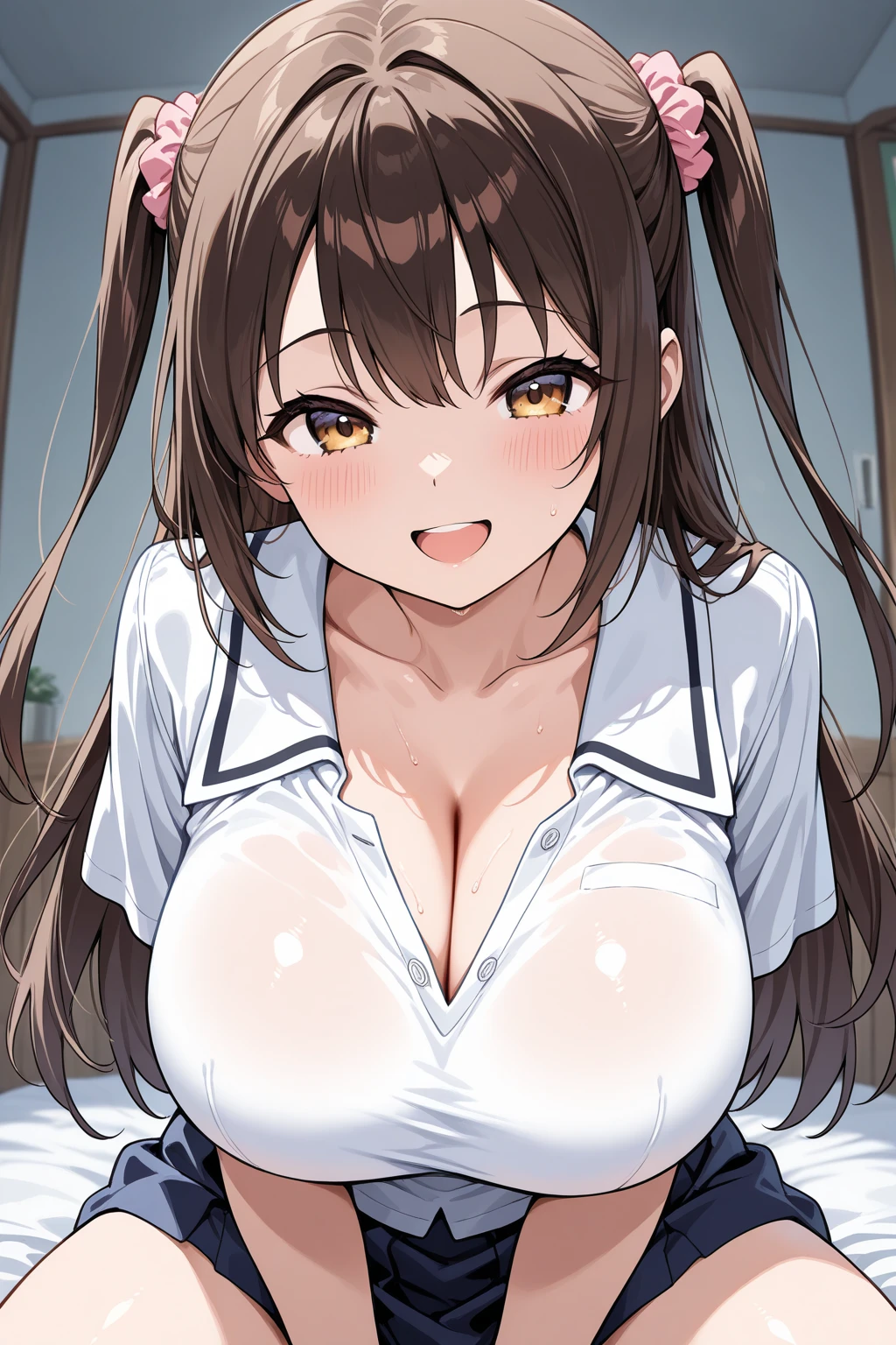 ((highest quality)), ((Super detailed)), ((masterpiece)), ((High resolution)), (original), ((Highly detailed CG Unity 8K wallpaper)),1 girl, ((alone:1.2))、(perfect face)、(((Black man makes woman suck )))、((Girls who give)),(()),Black Large、((Suck the big ones))、((Hyotko))、、((( 1:1)))、(cross-eyed)、((Hands next to your face))、((peace sign))、(())、((swallow big  in mouth)),((Swallow a big  to the root))、(())、(handle  with mouth)、(((1:1)))、(((milking))),(()),(((pinch your )))、((white of eyes))、((Eyes are heart marks))、((roller)),(brown hair) 、(black ribbon)、(Red clothes)、amber,Genshin impact