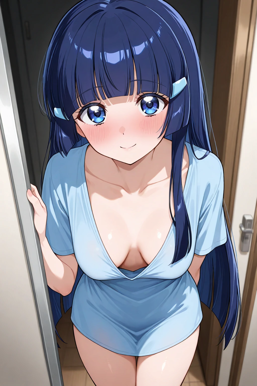 ((masterpiece)), ((best quality)), ((4K)), girl, lift shirts, pinch shirts, , , blushes, embarassed, cute