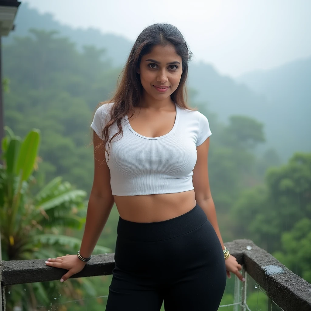 Kerala actress chubby resmi soman, wearing sleeveless tshirt and half leggings, showing cleavages, at night club