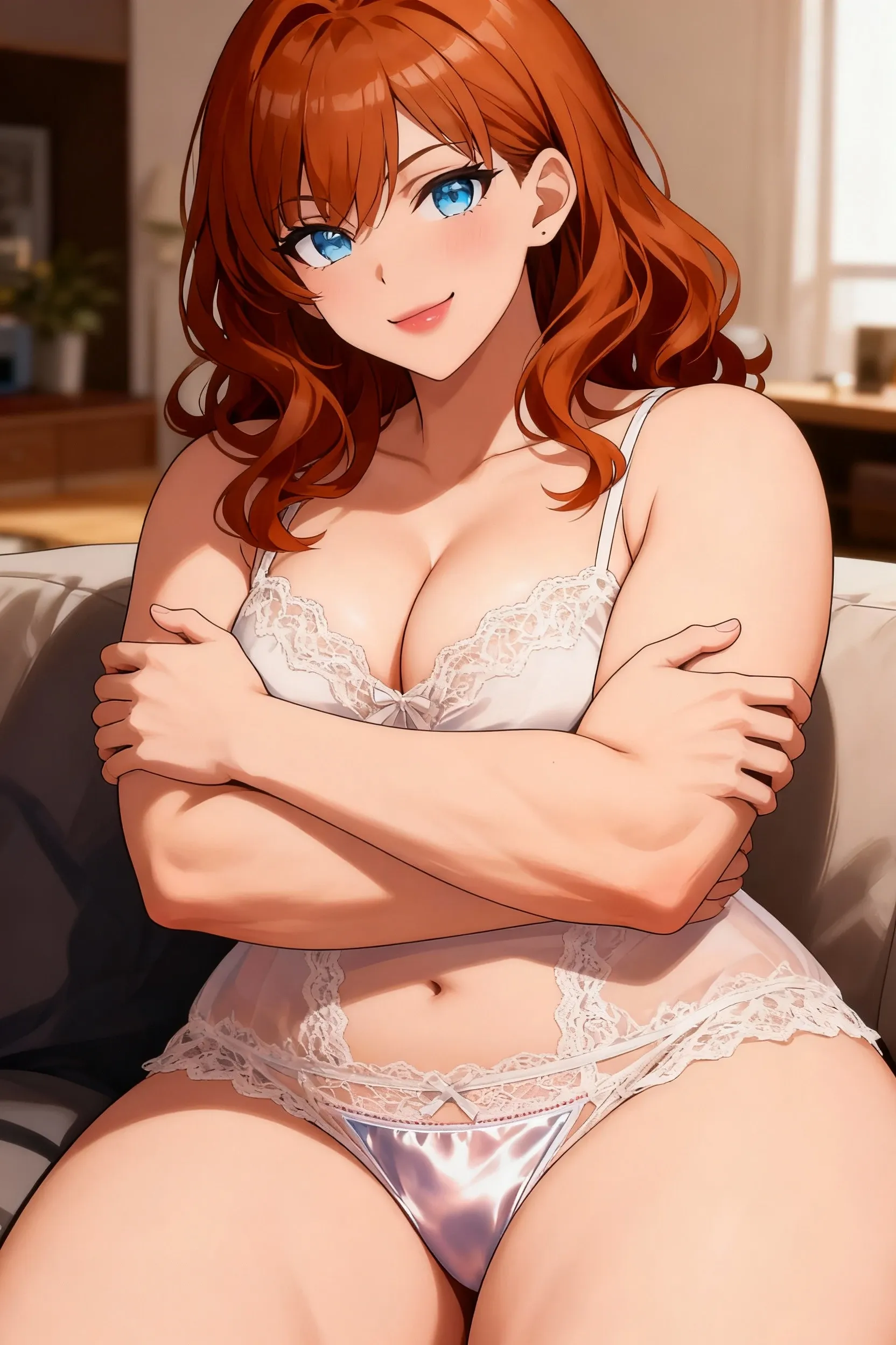 <lora:alios_arvin-000011:1>, alios_arvin, (1girl, solo:1.2), on stomach, bed, matsumoto rangiku,  curvy, shiny skin, shiny,  arms up, huge breasts,  black  thighhighs, lace-trimmed thighhighs, black bra, (lace-trimmed:1.1), lace-trimmed panties, lace-trimmed panties, garter straps, garter belt, black underwear, 
skinny, mature female, light smile, looking at viewer