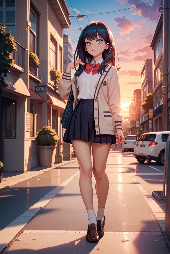 sexy anime-style elegant woman in her 30s, with short black hair, wearing an extremely short tight blue mini dress so short that her  is slightly visible, walking on a city sidewalk at night after a wedding after-party, holding a stylish handbag, standing next to a surprised businessman in a suit, legs tightly pressed together, a large amount of liquid  from under her skirt, visibly splashing down her  legs, forming a large puddle at her feet, wearing high heels, covering her face with both hands in extreme embarrassment, face flushed deep red, teary eyes, half-crying expression, shocked passersby staring at her, dramatic anime-style lighting, nighttime urban background, full body, highly detailed