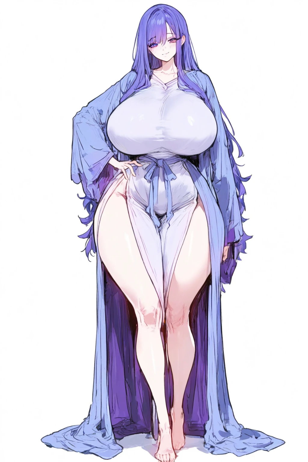 pregnant woman, older, in their 30s, with short purple hair and a tall, curvy body, vista sideways, sideways,  big, (work of art, best qualityer:1.2) wearing the legendary great black dress of the mystical sorceress, Big witch hat,  big gestante, clothes covering the whole body, detailed mysterious look 