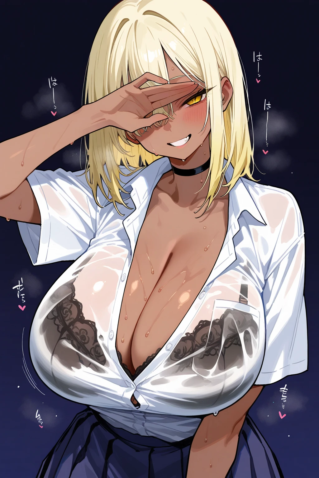 (NSFW、masutepiece:1.2, Best Quality), Realistic, (real picture, Intricate details, depth of fields), (1girl in, Solo), make up, Parted lips, ighly detailed, Gorgeous perfect face, ((Huge breasts、((Beautiful nipples 、big areolae:1.4))、Constriction、nabel)), (Skindentation), Average waist, tall, Luscious red lips, (Long voluminous platinum blonde hair), Beautiful blue eyes, Sweating,((white  shirt、Torn clothes:1.5)), (Wet), A sexy, Blushing, (Adult seduction) , Curve, (Seductive Dynamic Poses) (hanging breasted) , (disproportional tits), lustful gaze, Sultry woman, Temptation