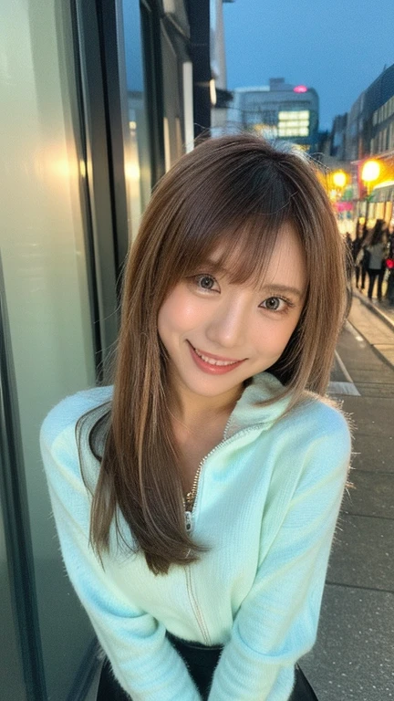 seed;2372725988,((Full Body Angle))、((Front hair:1.3))、((Highest quality, 8k, masterpiece: 1.3)), concentrated: 1.2, Cute 1, 、 Perfect beauty: 1.4,Summer off-the-shoulder cropped T-shirt、Letter Print、Shorts: 1.2,Long sleeve、Randall Color、comics＆Text Graphics、Black ruffle-trimmed drawstring zip blouse,1.1, Highly detailed face and skin textures, Fine grain, double eyelid, whitening skin, ,Highest quality,Ultra-high resolution,you,1 person,alone,_Shiny_skin,Iris,necklace,((brown_length_Wavy_hair)),(lips)),eyelash,Front hair,deal with,compensate,Shiny,pore,skin,Large Breasts、((Smile))、Walking in the park、Selfie、((close-up))