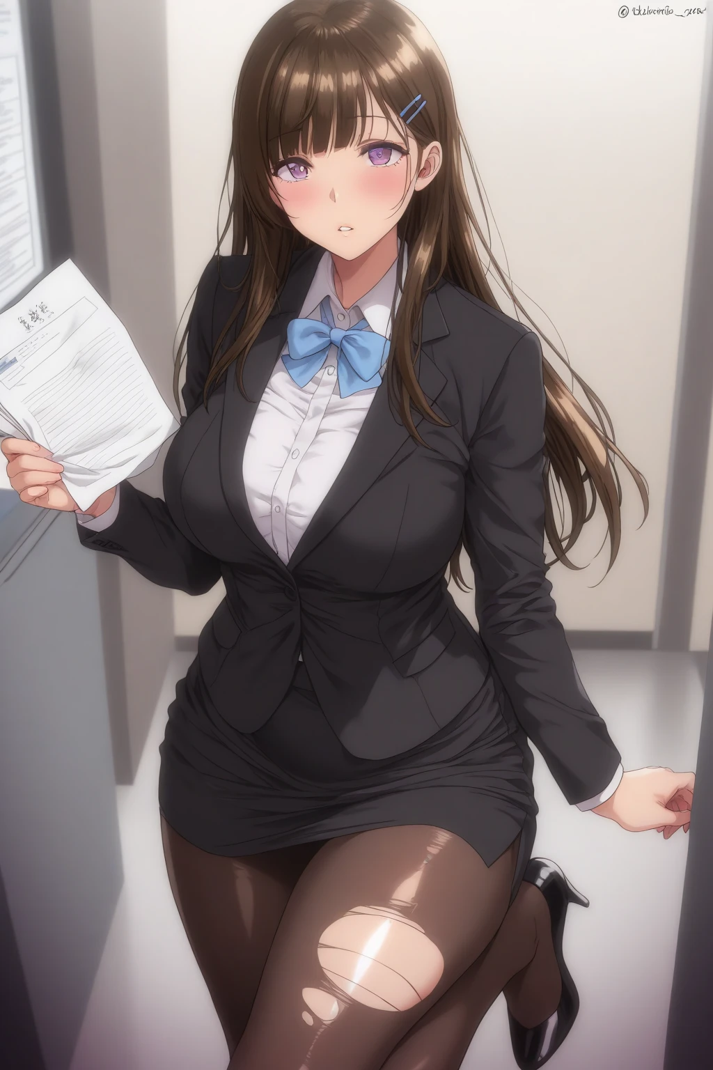 ((masutepiece)), (Beach), (8K, high_resolution), ((Distinct_image)),((1girl in, Solo)) ,extremely details CG, ((Best Quality)), (meitantei conan \(Style\), detecive conan \(Style\), meitantei conan), (((Black hair, Long hair, Wavy Hair))), Solo, beautiful eyes and detailed face, (Large :1.2), (wide-:1.3), (thick thight), (long height), ((blush, Smile:1.1)), (Abs:0.8), ((Black hair, Black eyes:1.4)), ((1girl in, Solo)), ((School uniform, green necktie, White shirt, Blue Blazer, Blue jacket:1.2)), cowboyshot ,, Skirt lift, (White :1.3), 