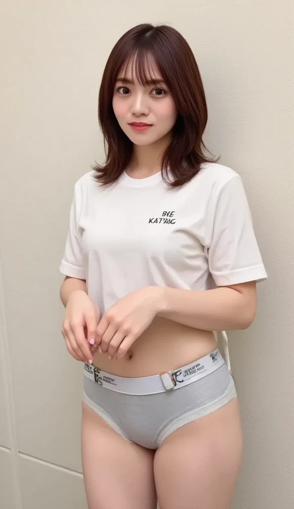 She puts her ??????????????????????? and ???????????。、.(((Pantyhose w.Medium Short Hair、Shoulder-length hair:1.4))).((A luxurious navy blue shirt with a navy blue collar、Standing photo、Medium Hair、服の上からでもわかる???????????、Both hands are in front of the belly button、A photo of panties visible through a short polo shirt、Roll up your shirt with your hands、She is wearing a white polo shirt and luxurious white panties.、:1.4))、In the living room、Cream Hair Color、Her ???????????? are obvious even through her clothes...、Small earrings、Light brown hair color、:1.4））、Shiny Hair、Light beige hair color、Background Blur、Light brown hair、｛｛Cowgirl Shot｝｝、（（Close-up shot from the waist up、???????????:1.4））、???????????、にっこりsmile、服からでも分かる???????????、Cowboy Shot、素敵なsmile、（（Revealing clothing））、Full body photo、ring、Tuck your hair behind one ear、Silver Necklace、smile、Caustics、Highly detailed photos、???????????、Super no makeup、(8K、RAW Photos、Highest quality、masterpiece:1.2)、(Realistic、Realistic)、1 Girl、((???????????ショートヘア、Looking into the camera:1.4))、Hair blowing in the wind
