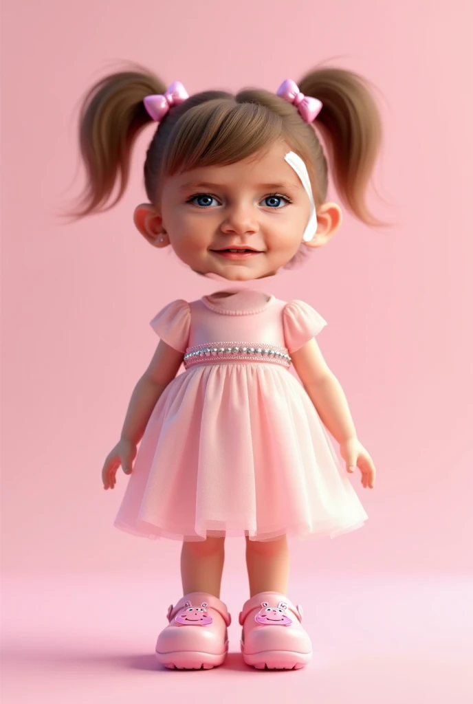 (( best qualityer ))baby de 9 meses, without hair, baldie, baby, brunette skin, baby fofa, Brown eyes, mulatto, baby muito fofa, baby linda, baby encantadora, pink dress, baby linda