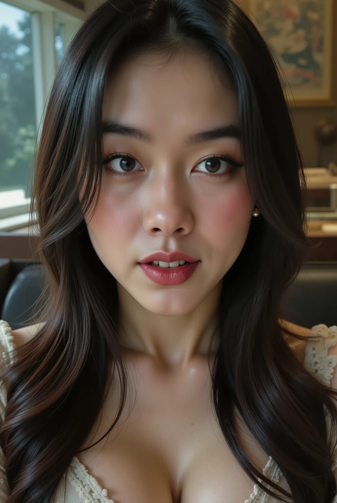 A viral beautiful woman image of 9:16 for:"TURN OFF THE CAMERA NOW! The tip that can save you in a live broadcast!"