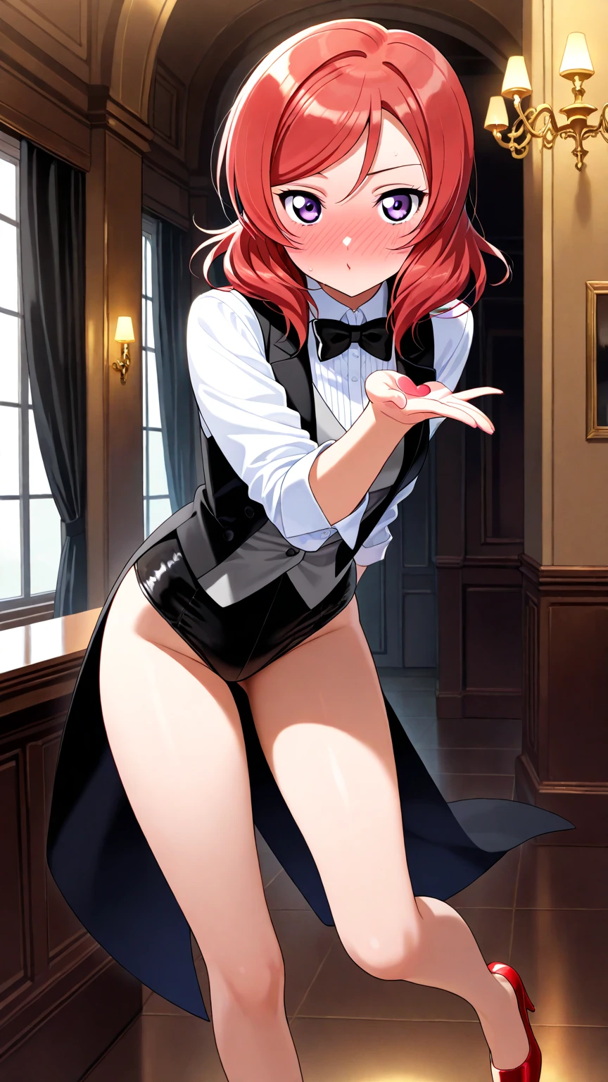 absurdres, masterpiece, best quality, (astolfo fate:1.2155), 1boy, male focus, trap, pink multicolored hair, pink hair, white hair, hair intakes, long hair, pink detailed eyes, crossdressing,1boy, team rocket,team rocket uniform, red letter R, white skirt,white crop top,black thigh-highs,black elbow gloves