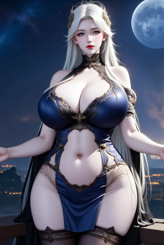 realistic, 1 women, best quality, 12k, HD, long hair, big round , cleavage, ponytail, necklace, jewelry, shorts, short jacket, slim , hair tie, yellow eyes, black hair, super detailed, Eye details, hair details, person details, mouth details, face details,  details, clothes details, hair details, pants details, hand details, whole body