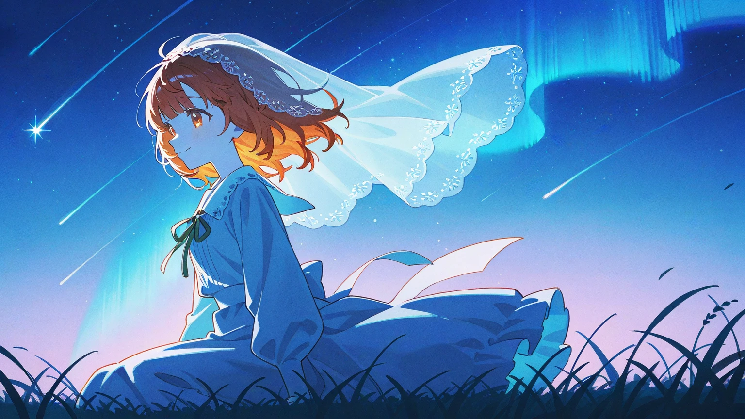 beautiful fairy girl in sparkling white layered dress, puffy flowing dress, sheer fluttering sleeves, ((sparkling sheer layered fairy dress)), long red gold hair, colorful fantasia background, delicate white flowers, watercolor illustration, beautiful, masterpiece, best quality, vibrant pastel colors, colorful, vibrant, sharp focus, highly detailed, intricate details, golden ratio, perfect composition, 8k resolution, perfect, (golden ratio)