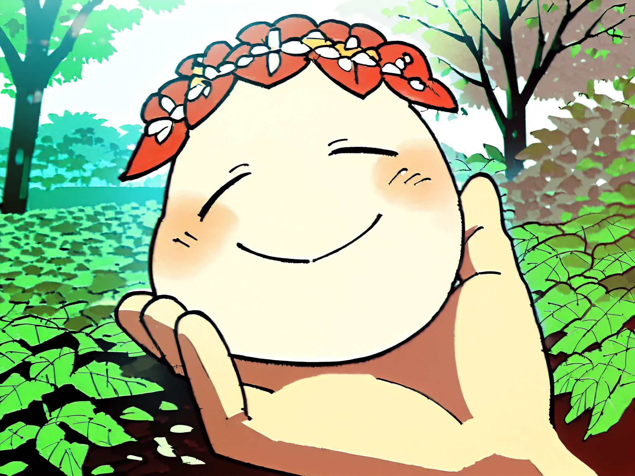 Real drama films、In a beautiful flower garden、長い黒髪の美少女が純whiteのワンピースを着て静かに座っている。 The girl's expression is soft,、 she has a gentle smile,。 A small child is gently placing a delicate and gorgeous head dress made of fresh flowers on her head.。Vivid Flowers々 and bloom all over the background,、 The natural light is soft, and the girl and child、 and colorful flowers々Wrapping。 her head dress is pink,、white、Yellow, etc.々Fresh flowers are used,、Fine details、 Even the texture of the petals and leaves is realistically drawn。少女のwhiteいワンピースは風になびき、 emphasizing the pure atmosphere。 wrapped in warm spring sunlight,、 creating a heartwarming, happy, and story-like scene。