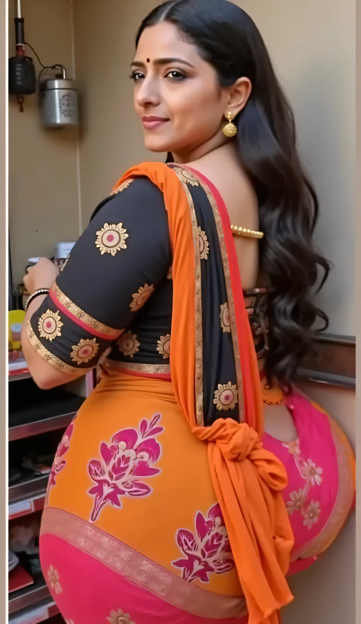 Saree bust open