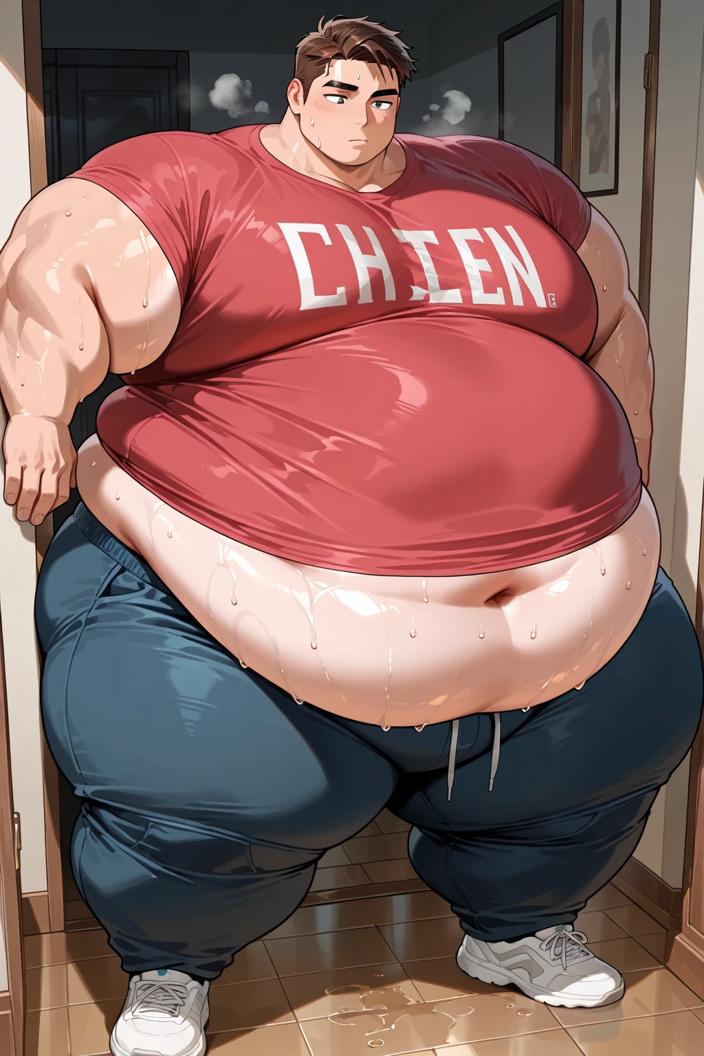 ((androgynous)), beautiful, (very short hair), (pudgy face), (thick),(ikemen), ((boyish)), (handsome), ((beefy)), (cool), (chubby), (へそ), muscular