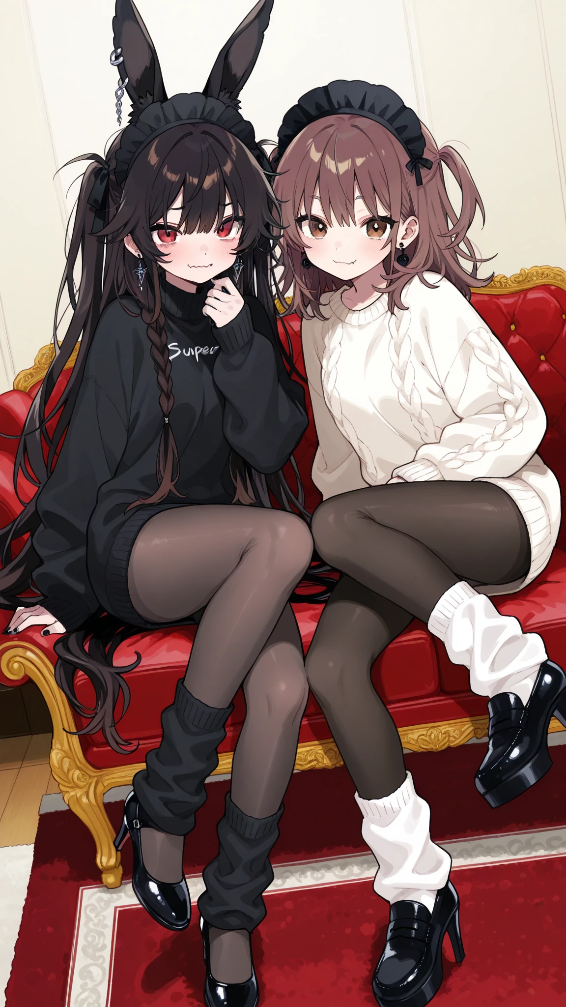 A woman named Marnie. She has short, curly and wavy dark brown hair. She has black eyes. Her personality is calm, blank, introvert. She is wearing dark red suit. She is wearing white boots. 