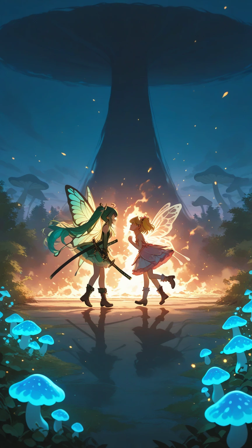 Create an original, cute "yuru-chara" mascot character with a fantasy theme. The character should be a small, round dragon with pastel-colored scales and tiny, delicate wings. The dragon has big, round eyes with a mischievous sparkle and a small, playful smile. It wears a tiny wizard hat and holds a magic wand. The character's overall appearance is whimsical and enchanting, appealing to children and adults alike. The background should be a simple, enchanted forest setting, emphasizing the dragon's magical nature.