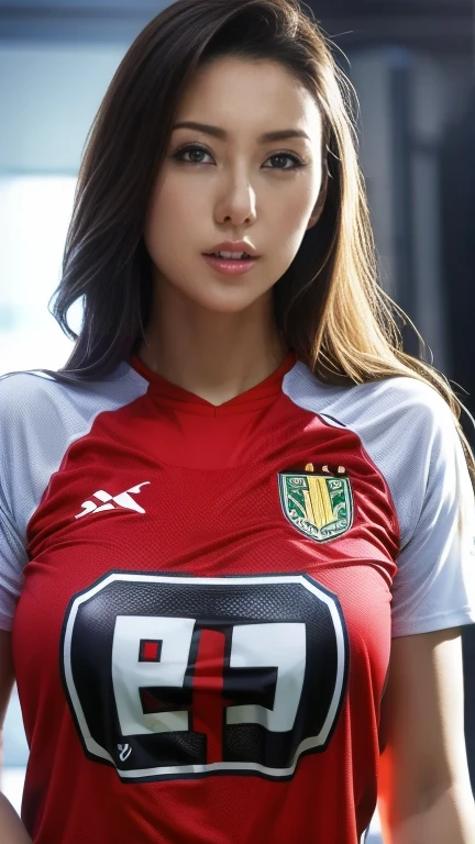 (Photo realism: 1.4), (Surrealism: 1.4), (Practical: 1.3), (soft light: 1.05), (Improved lighting: 0.9), 32k, 1 girl, 20 year old girl, Practical lighting, Backlight, face light, Ray Tracing, (Whitening Light: 1.2), (Image Enhancement: 1.4), ( Top quality leather: 1.4), Narrow your eyes, delicate face, Narrow your eyes, (Body lines, mood boost: 1.1), Breasts that are too large, Large target, (Improve skin quality and beauty: 1.1),volleyball uniform:1.4, indoor_volleyball_court_background:1.4, Thighs Thighs Thighs Thighs, protrude , crotch